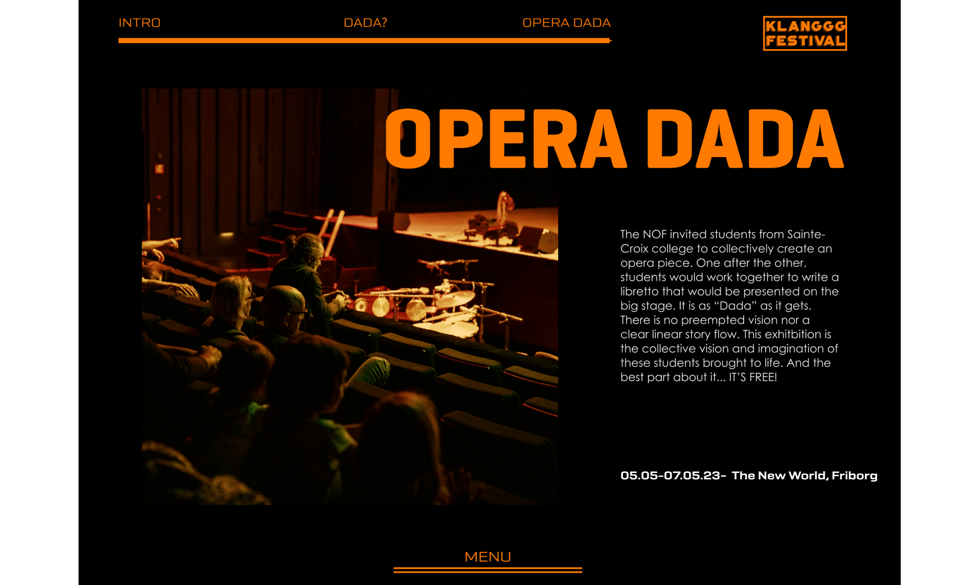 page describing Opera Dada