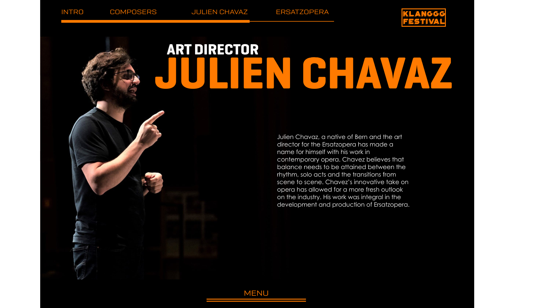 page describing Julien Chavez