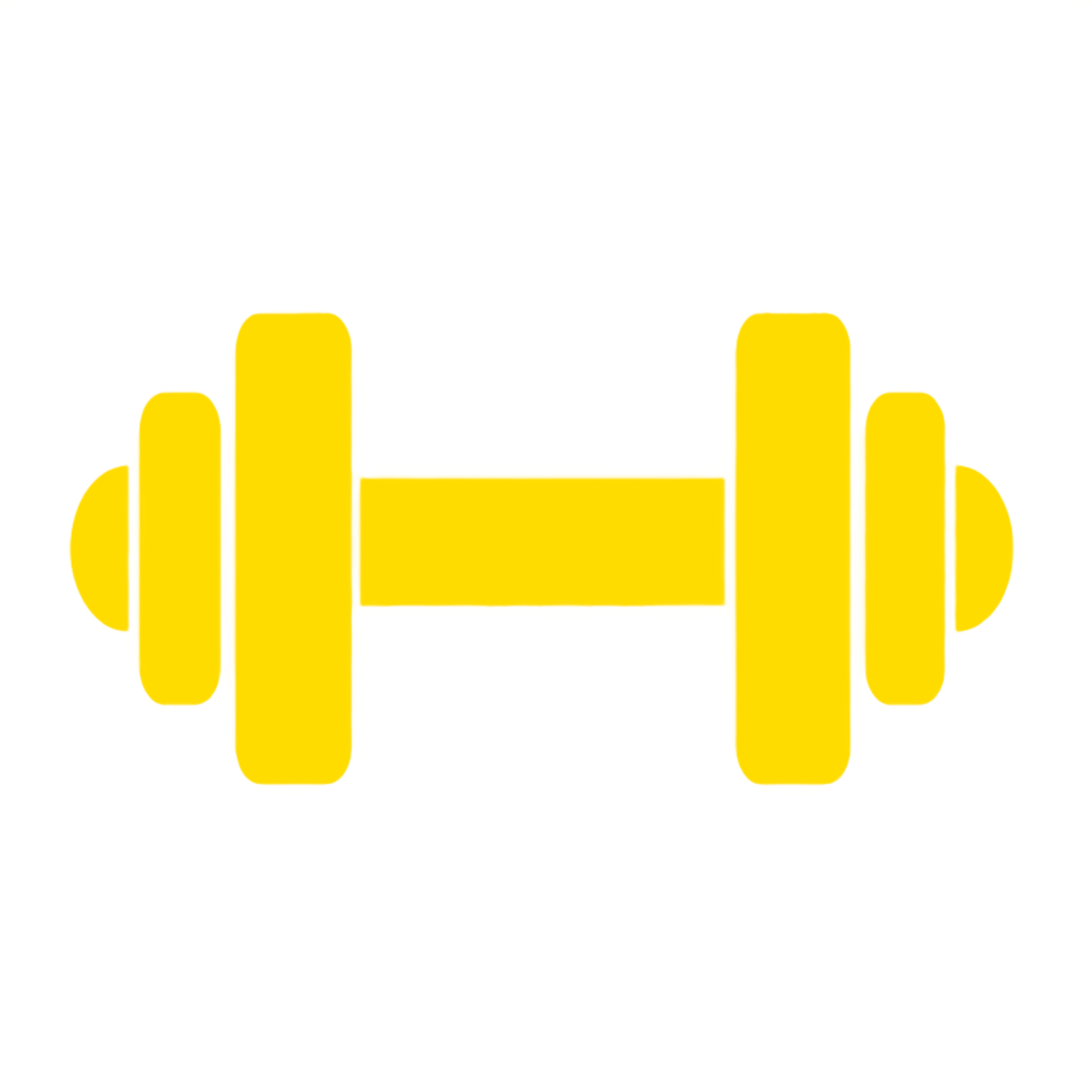 picture of a yellow dumbbell silhouette