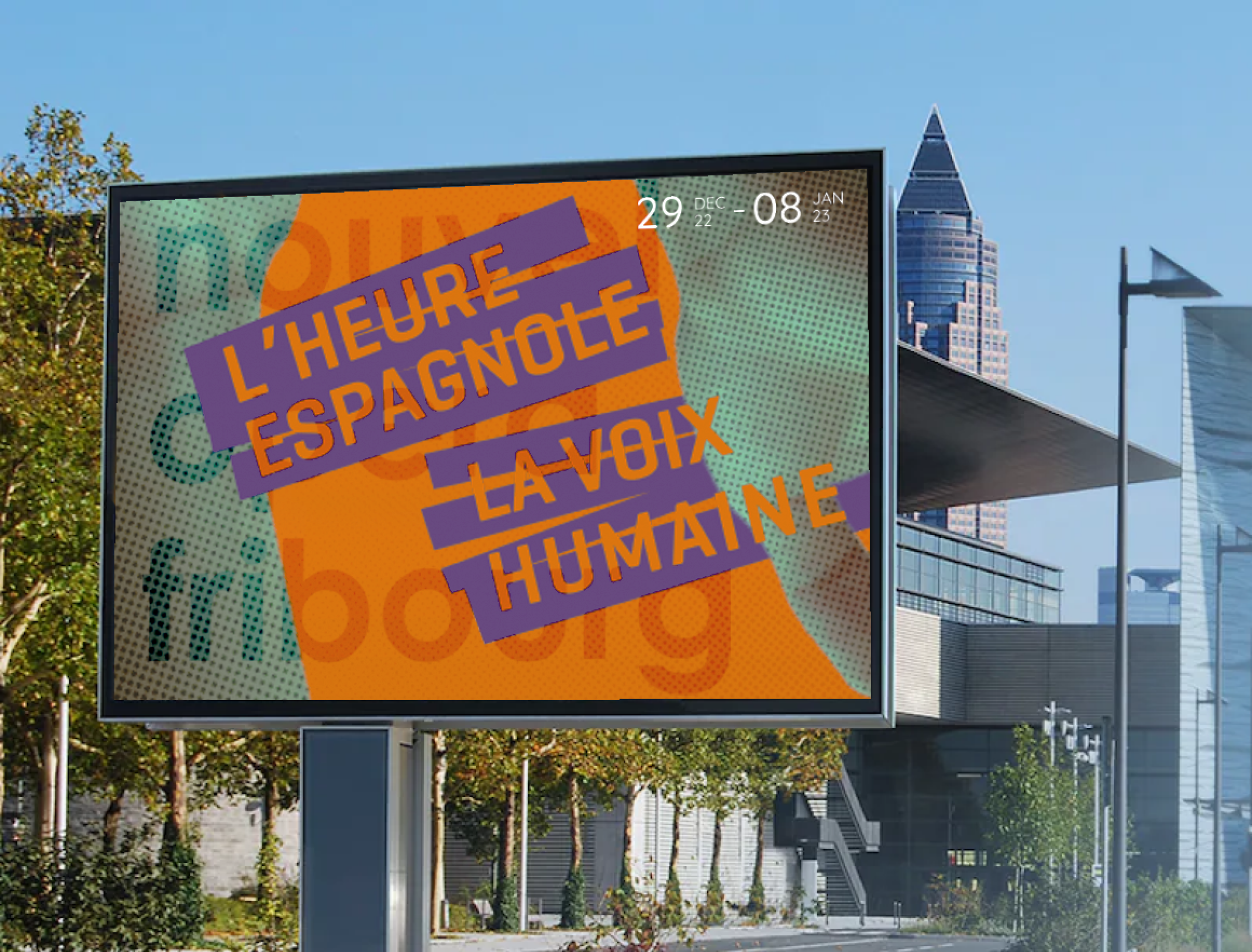 Picture of a road sign promoting the klang festival