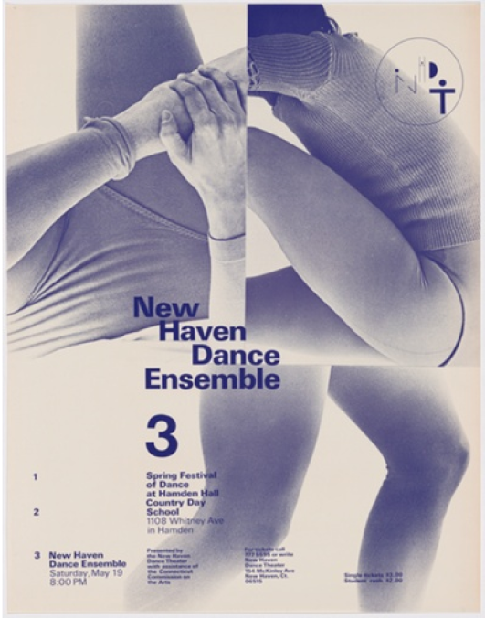 Friedman's New Haven Poster. Three legs of a woman that lead the eye to the center